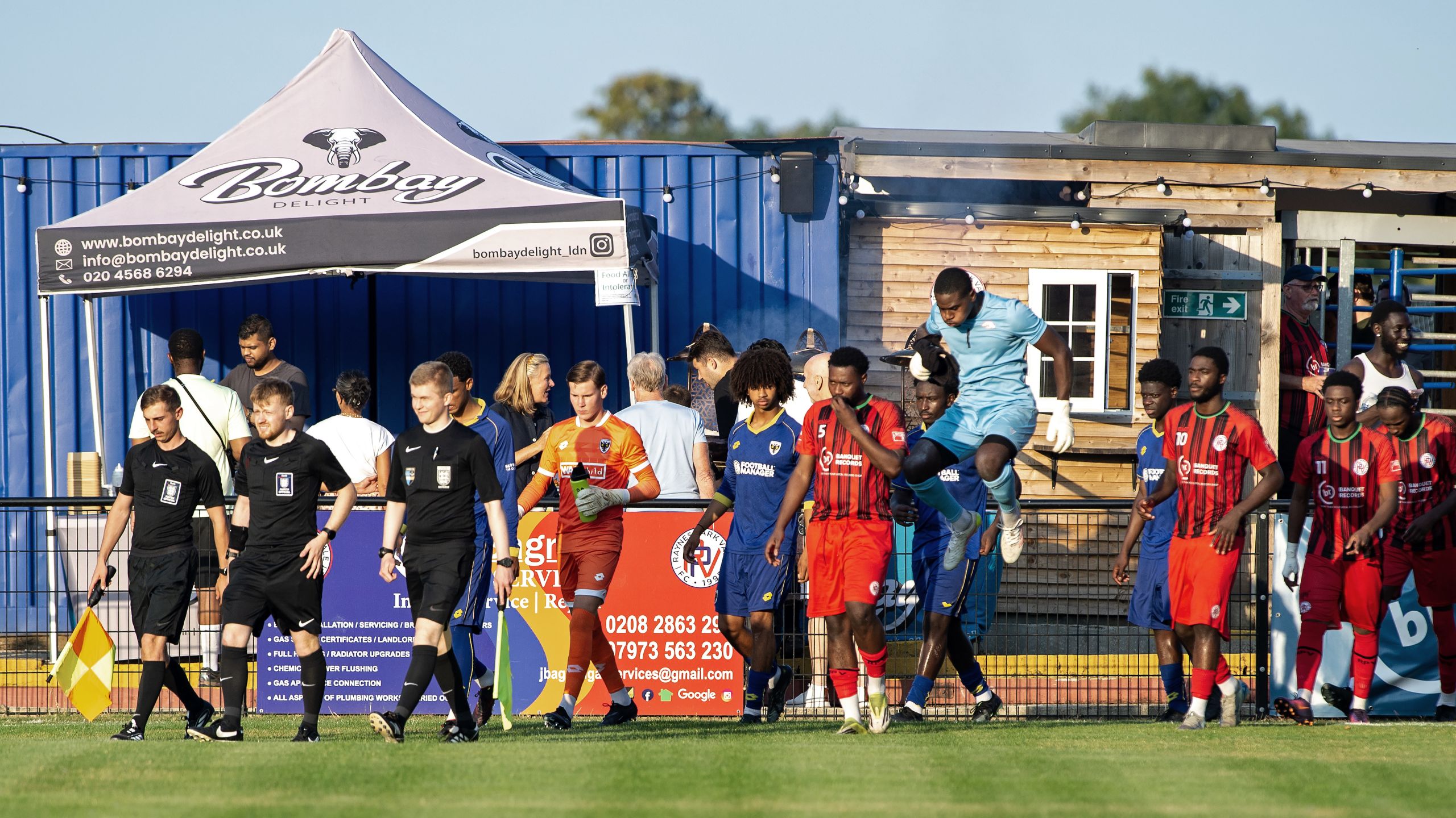 Supporters arriving for a Raynes Park Vale match